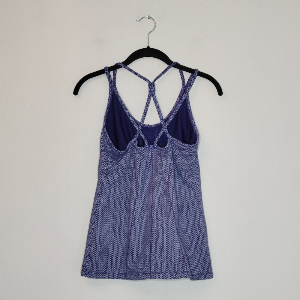 ATHLETA EMPOWERMENT TANK TOP SIZE MEDIUM PURPLE HERRINGBONE - Picture 14 of 14